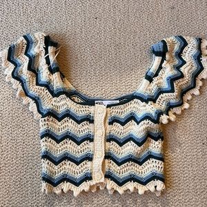 Zara crochet crop top, worn once size small